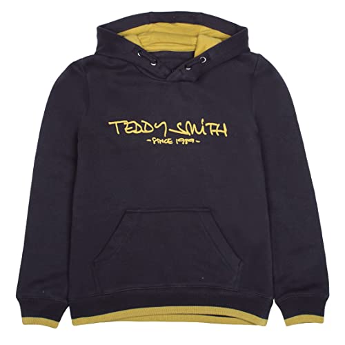 Teddy Smith Chłopięca bluza z kapturem Siclass Jr, Dark Navy/Jaune, 4 lat