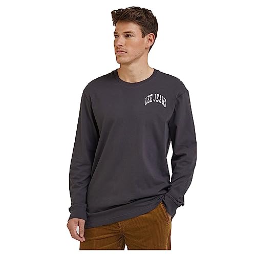 Lee T-shirt męski Ls Varsity Tee, Washed Black, XL