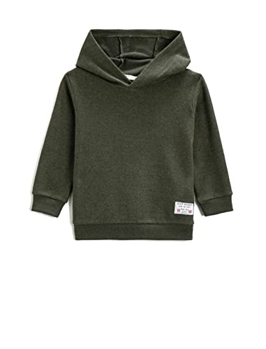Koton Chłopięca bluza z kapturem Basic Textured, khaki (894), 4-5 lat