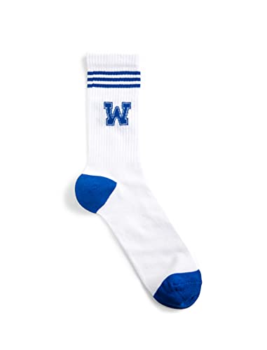Koton Skarpety męskie College Socket Socks Embroidered Detailed, Niebieski (624), rozmiar uniwersalny