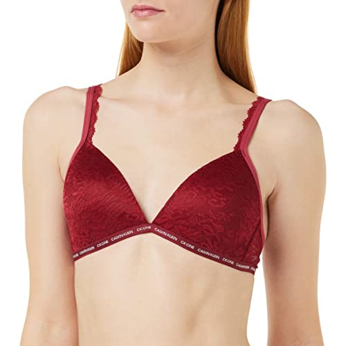 Calvin Klein Damski biustonosz z podszewką z trójkątny, Czerwony dywan, L