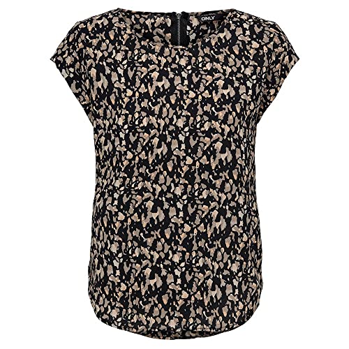 Bestseller A/S Onlvic S/S AOP Noos Ptm Top damski, Black/Aop: cora Graphic, 32