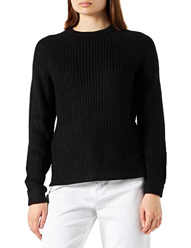 VERO MODA Damski sweter z dzianiny VMLEA LS O-Neck Blouse PI NOOS, czarny, M