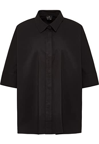 DreiMaster Klassik Damska bluzka koszulowa, czarna, XL, czarny, XL