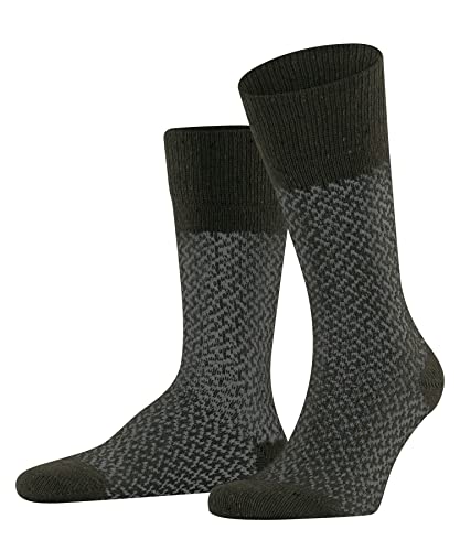 ESPRIT Męski Twill Boot zrównoważona bawełna biologiczna półwysoka z wzorem w paski 1 para skarpet, zielony (Olivine 7210), 39-42