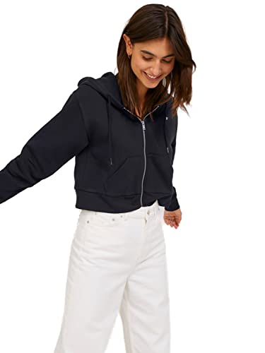 JJXX JXAbbie damska bluza z kapturem z zamkiem błyskawicznym, Black 1, M