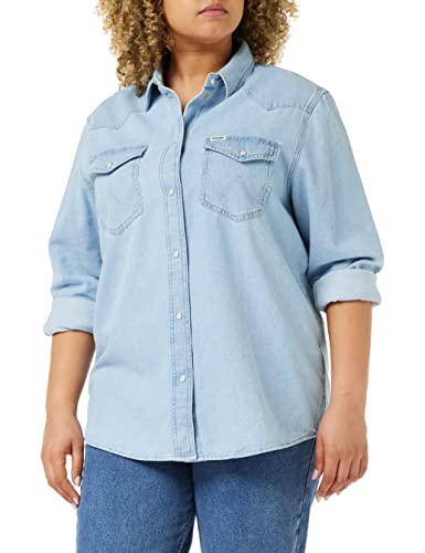 All Terrain Gear by Wrangler Damska koszulka Heritage Denim, Light Indigo, M
