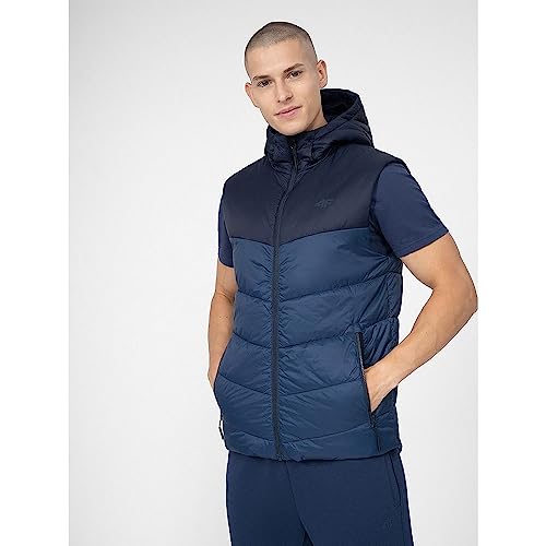 4F Kurtka męska w dół, DARK BLUE, M