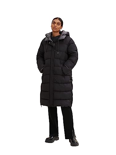 TOM TAILOR Damski Dwustronny płaszcz buforowy 1032493, 14482 - Deep Black, XL