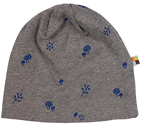 loud + proud Unisex dziecięcy dżersej strukturalny, certyfikat GOTS czapka beanie, szary, 51