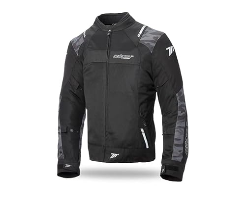 Kurtka Sevety degrees mikroperforowana Czarna Lato Mężczyzna Oddychająca Kurtka SDJR52 Racing Kurtka, Kurtka Naked, czarny, XL