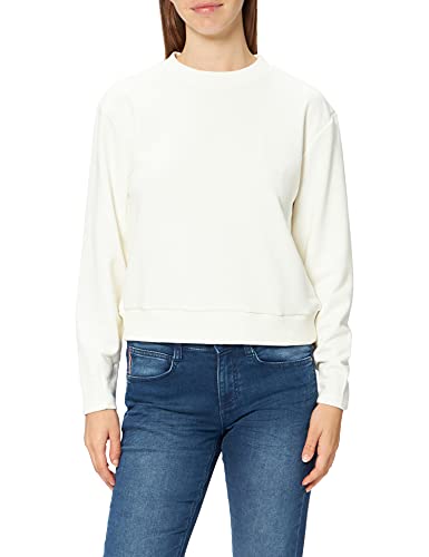 NA-KD Damska bluza z okrągłym rękawem, Off-White, M