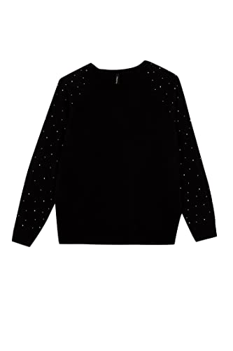 DeFacto Sweter normalny krój dla kobiet - sweter z golfem na topy damski (czarny, XL), czarny, XL