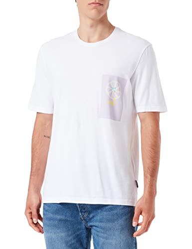 Sisley T-shirt męski, White 101, XXL