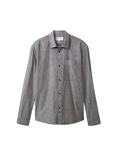 TOM TAILOR Denim koszula męska, 29653 – Black White Chambray, M
