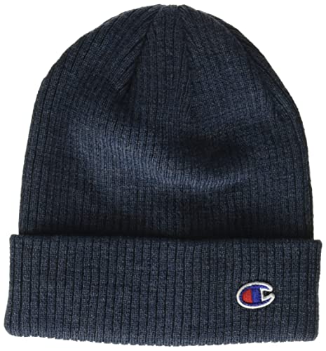 Champion Czapka zimowa unisex z logo Cuff Beanie, Ciemnoniebieski Heather, jeden rozmiar