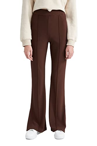 DeFacto Legginsy damskie z wysokim stanem – sportowe legginsy dla kobiet, brązowy, 40