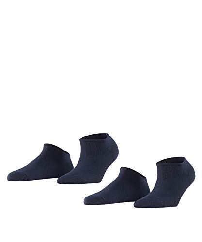 ESPRIT Kobiety Skarpety do trampek Uni 2-Pack W SN Bawełna krótkie jednokolorowe 2 Pak, Niebieski (Marine 6120), 35-38