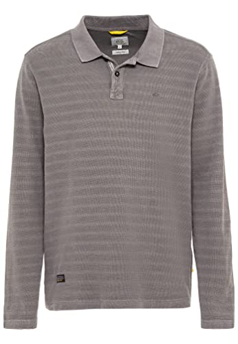 camel active Męski 409865/1P01 T-shirt męski, szary (Stone Gray), S, Stone Gray, S