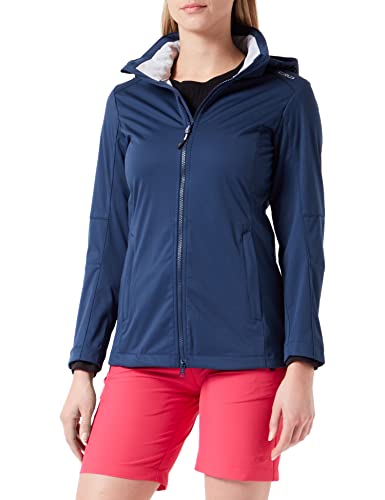 CMP Damska kurtka softshell o długim kroju, Niebiesko-lód, 46