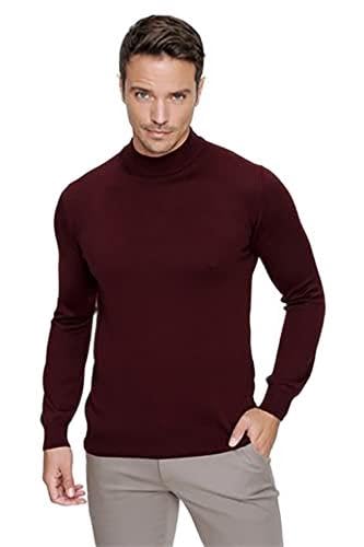 Bonamaison Men's TRMRVN100146 sweter męski, ciemny burgund, XXL