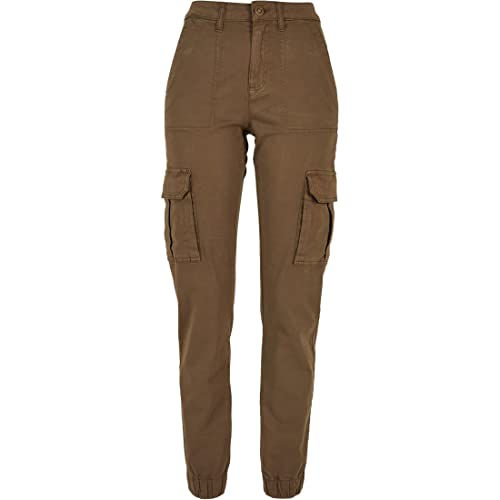 Urban Classics Damskie spodnie damskie Cotton Twill Utility Pants, oliwkowy, 33