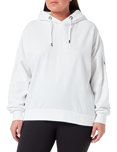 TILDEN Damski sweter z kapturem oversized 37831172, wełniany biały, L, biały (wollweiss), L