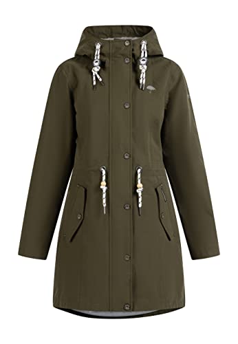 Schmuddelwedda Parka przeciwdeszczowa damska 34324771, Oliwka wojskowa, L