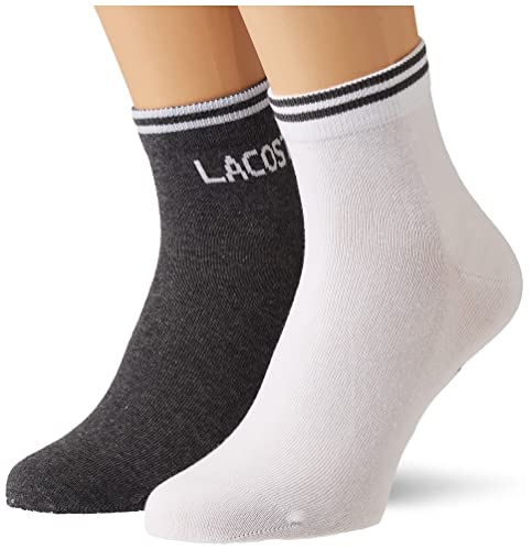 Skarpety sportowe Lacoste Mixed - Zestaw 2 szt, Bitum Chiny/Biały, 35/38 EU