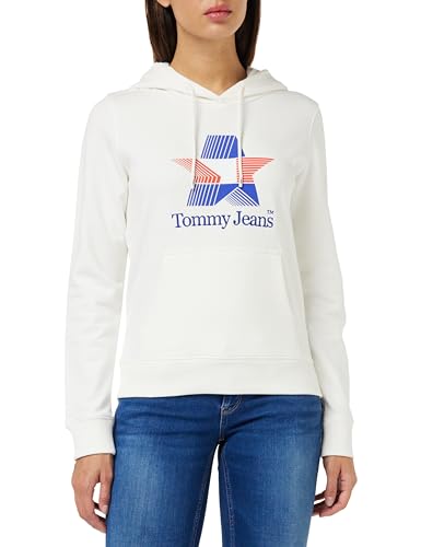 Tommy Jeans Damska bluza z kapturem Tjw Reg Tj Star, Starożytna biel, XL