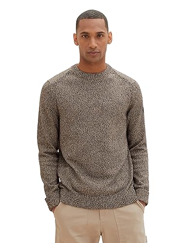TOM TAILOR sweter męski, 34233 – Navy Brown Mouline, 3XL
