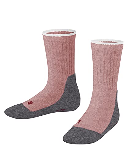 FALKE Uniseks - dzieci Skarpety Active Everyday K SO Wiskoza Bawełna cienkie oddychające 1 Para, Różowy (Heather Pink Melange 8386), 27-30 (3-6 lata)