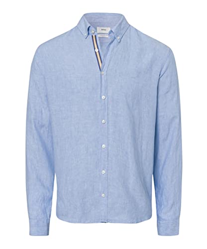 BRAX Męska koszula w stylu Dirk U AIRWASHED lniana koszula, AIR, S, powietrze, S