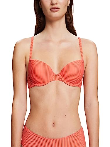 ESPRIT Bodywear damska Soft Stripes RCSclas.pad wyściełany biustonosz, koralowy, 90 B, koralowy, 90B