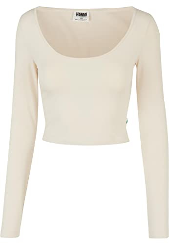 Urban Classics Ladies Organic Cropped Longsleeve Koszulka damska, Biały, L