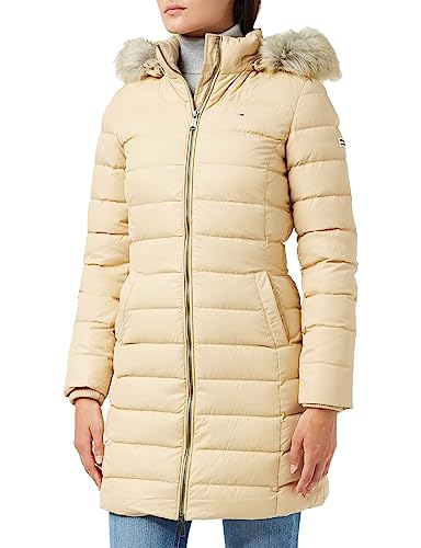 Tommy Jeans Kobiety Płaszcz Puchowy, Beżowy, S