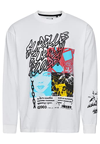 Superdry Koszulka męska z długim rękawem, Optyczny, S