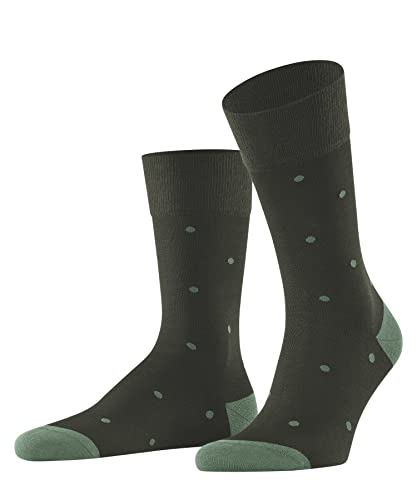 FALKE Mężczyźni Skarpety Dot M SO Bawełna z wzorem 1 Para, Zielony (Khaki 7826), 47-50