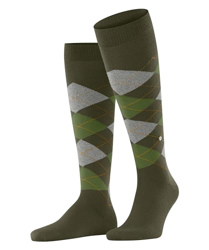 Burlington Mężczyźni Edinburgh M KH Wełna długie z wzorem 1 Para, Zielony (Forest 7657), 40-46