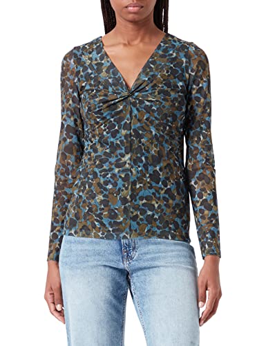 GERRY WEBER Koszulka damska, Niebieski/zielony nadruk, 42
