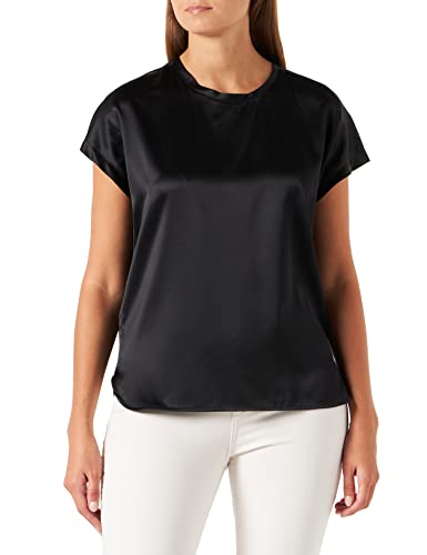 PINKO Damska bluzka Farida 6 satynowa stretch T-shirt, Z99_czarna limuzyna, 42