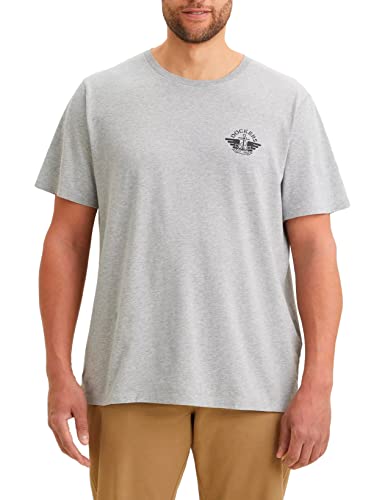 Dockers Męski t-shirt z logo B&t, Graphic Tee B25 Gray Htr, 3XL