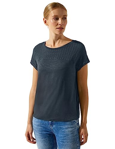 Street One Damska koszulka koronkowa, Cool Vintage Green, 38