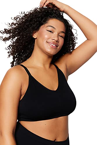 Trendyol Damski biustonosz plus size, czarny, XL, Czarny, XL