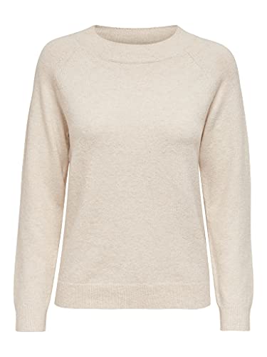 ONLY Damski sweter z dzianiny jednokolorowy, brzoza, XS