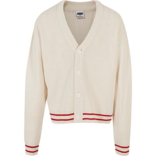 Urban Classics Męski kardigan Sporty Boxy Sweater, biały piasek, 4XL, Whitesand, 4XL