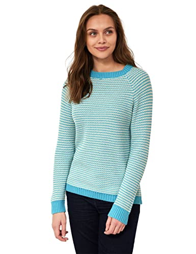 Cecil Damski sweter z dzianiny B302167, niebieski Aquatic Blue, XL, niebieski (Aquatic Blue), XL
