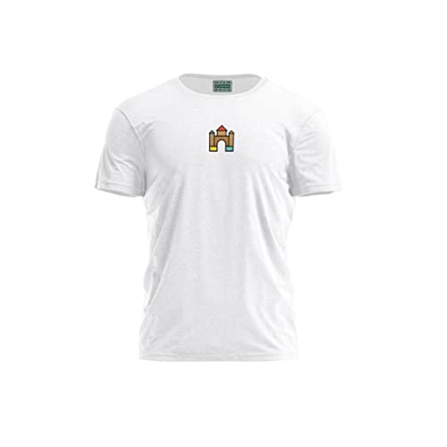 Bona Basics, Męski T-shirt z cyfrowym nadrukiem,% 100 bawełna, biały, na co dzień, męskie topy, rozmiar: M, biały, M