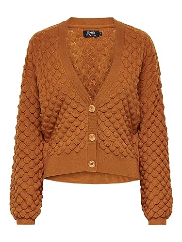 ONLY Women's ONLGILLIE L/S kardigan KNT NOOS kurtka z dzianiny, skóra brązowa, XL