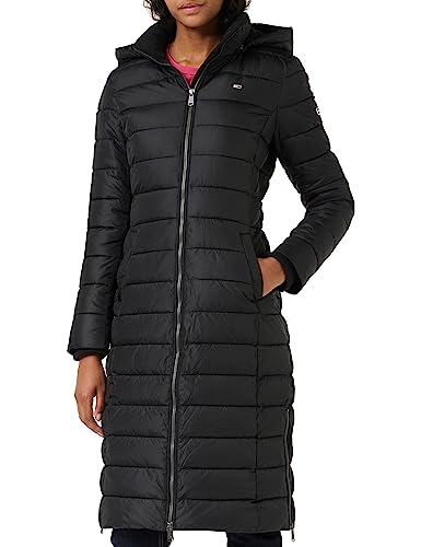 Tommy Jeans Damski Tjw Basic płaszcz z kapturem wyściełany, Czarny, M